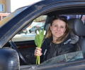 Сотрудники ГИБДД Зеленограда поздравили автоледи с 8 Марта