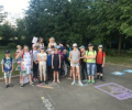 Сотрудники Госавтоинспекции провели с малышами конкурс рисунков на асфальте